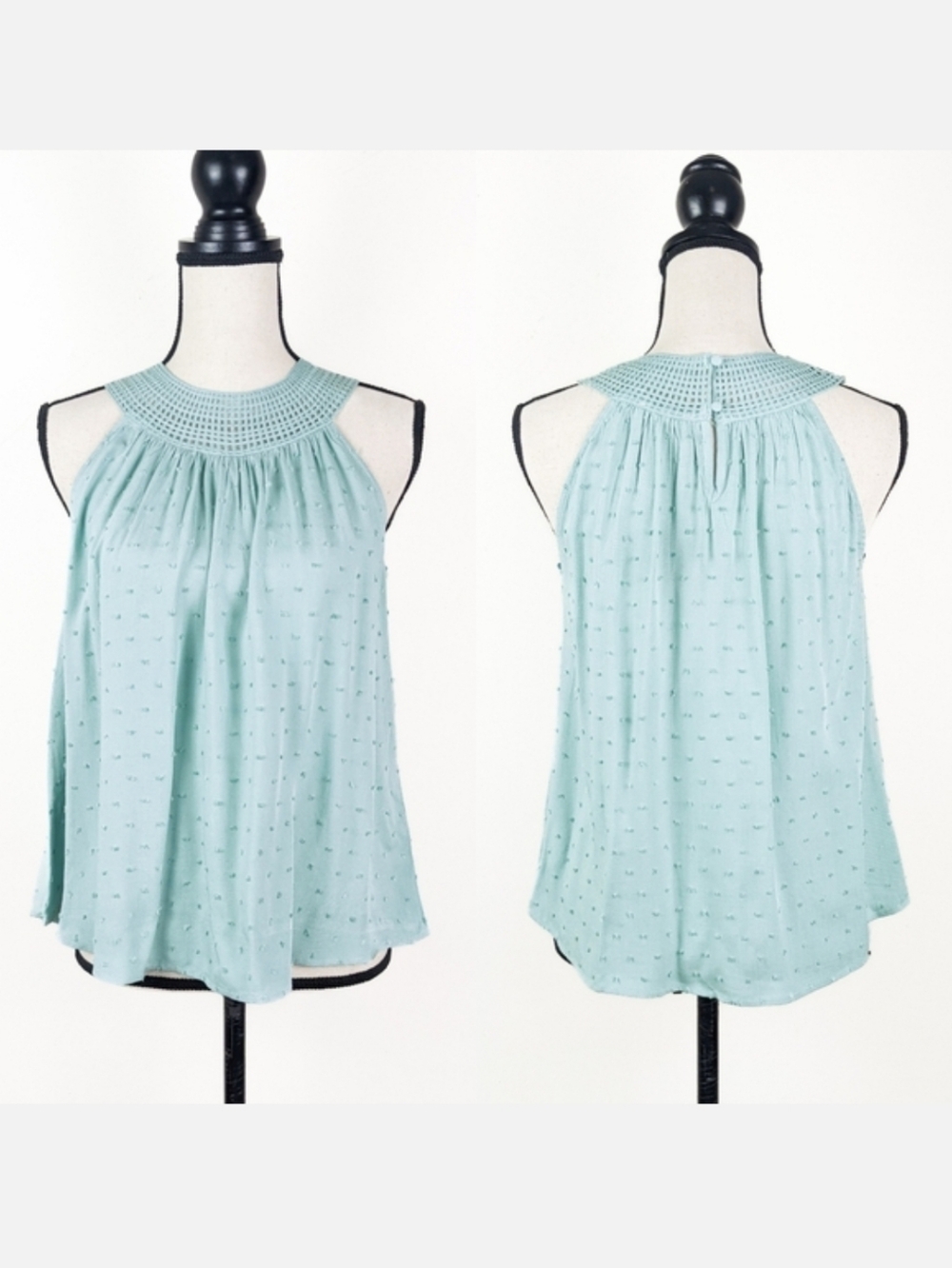 🦋LAST🦋 NWT Blu Pepper Mint Lace Collar Halter Top